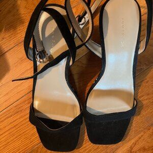Ann Taylor Black Suede Wedges